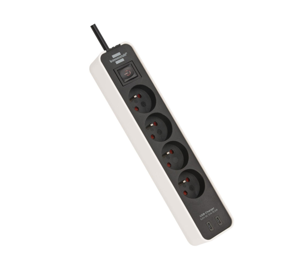Brennenstuhl LISTWA ZASILAJĄCA "ECOLOR" 4 GN 1,5M BIAŁO-CZARNA, 2XUSB-C 1 - 1326713 - zdjęcie